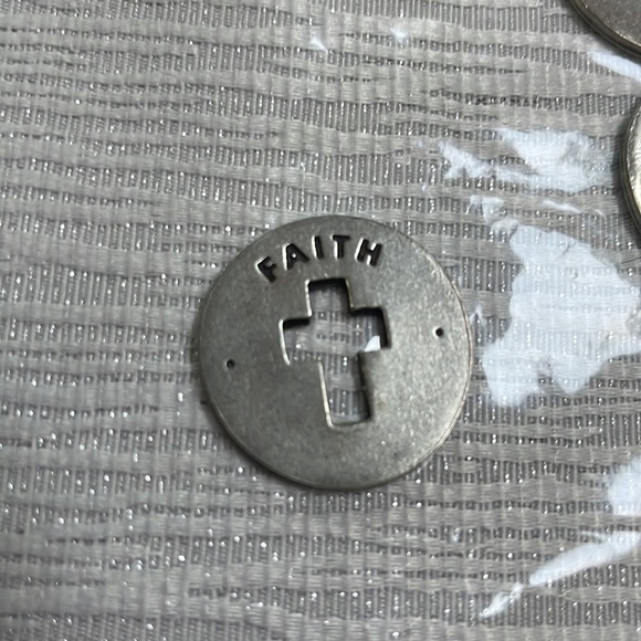 Faith Cross Blessing Rings for Necklaces, Bracelets, Keychains, Tokens - Picture 2 of 3